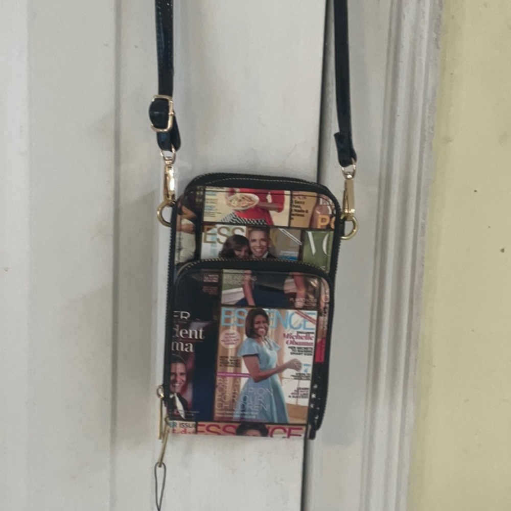 Michelle Obama  Black and Multicolor Women's Crossbody Bag